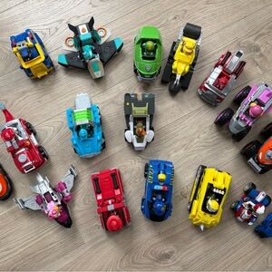 Paw Patrol Vehicle Bundle w/ Characters Lights Sounds Transforming Lot